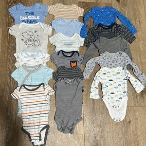 Newborn onesies, various brands